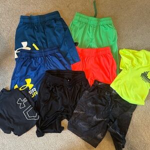 Under Armour Boys' Athletic Shorts Bundle Size 6/7